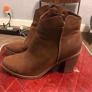 Brown Leather Ankle Boots